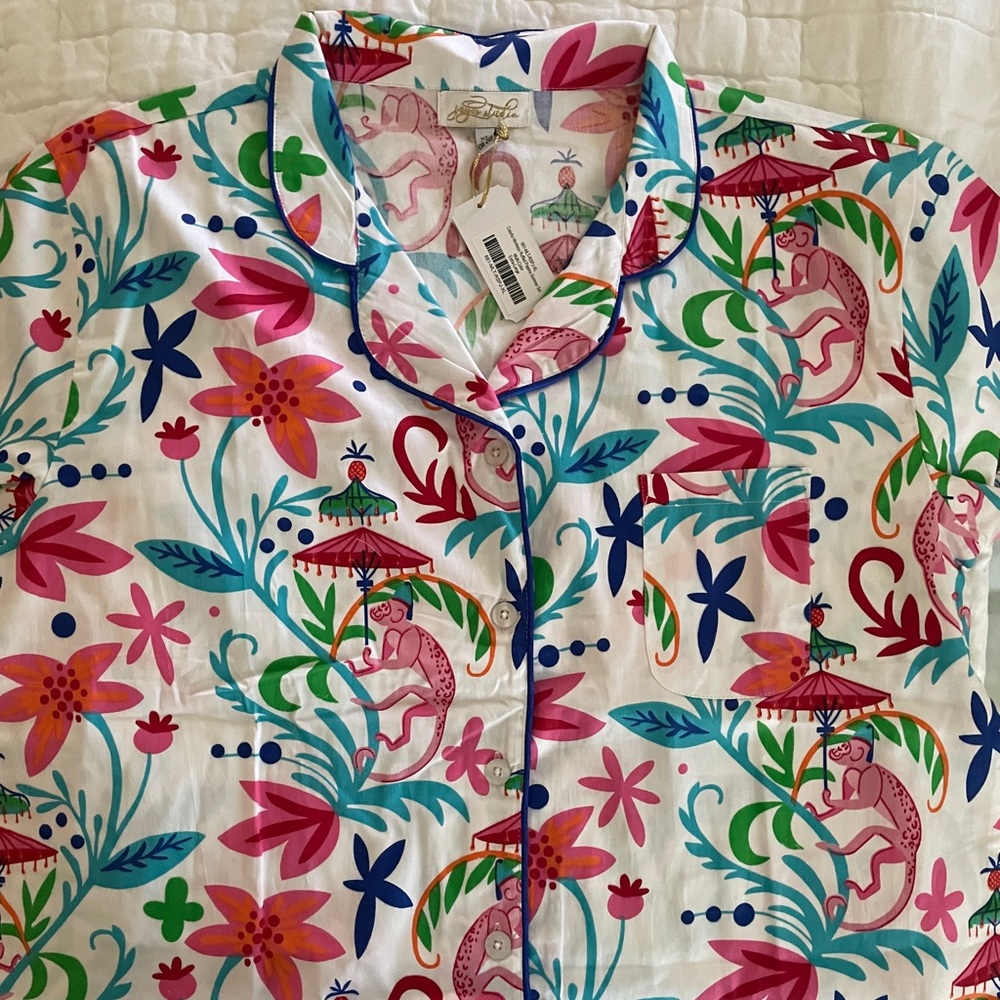 Jayes Studio, colorful monkeys pajamas, NWT, XL